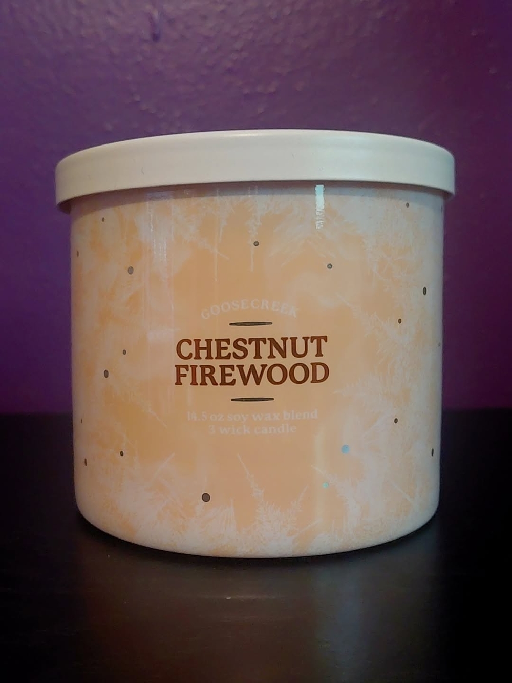 Goose Creek Chestnut Firewood Scented 3-Wick Candle